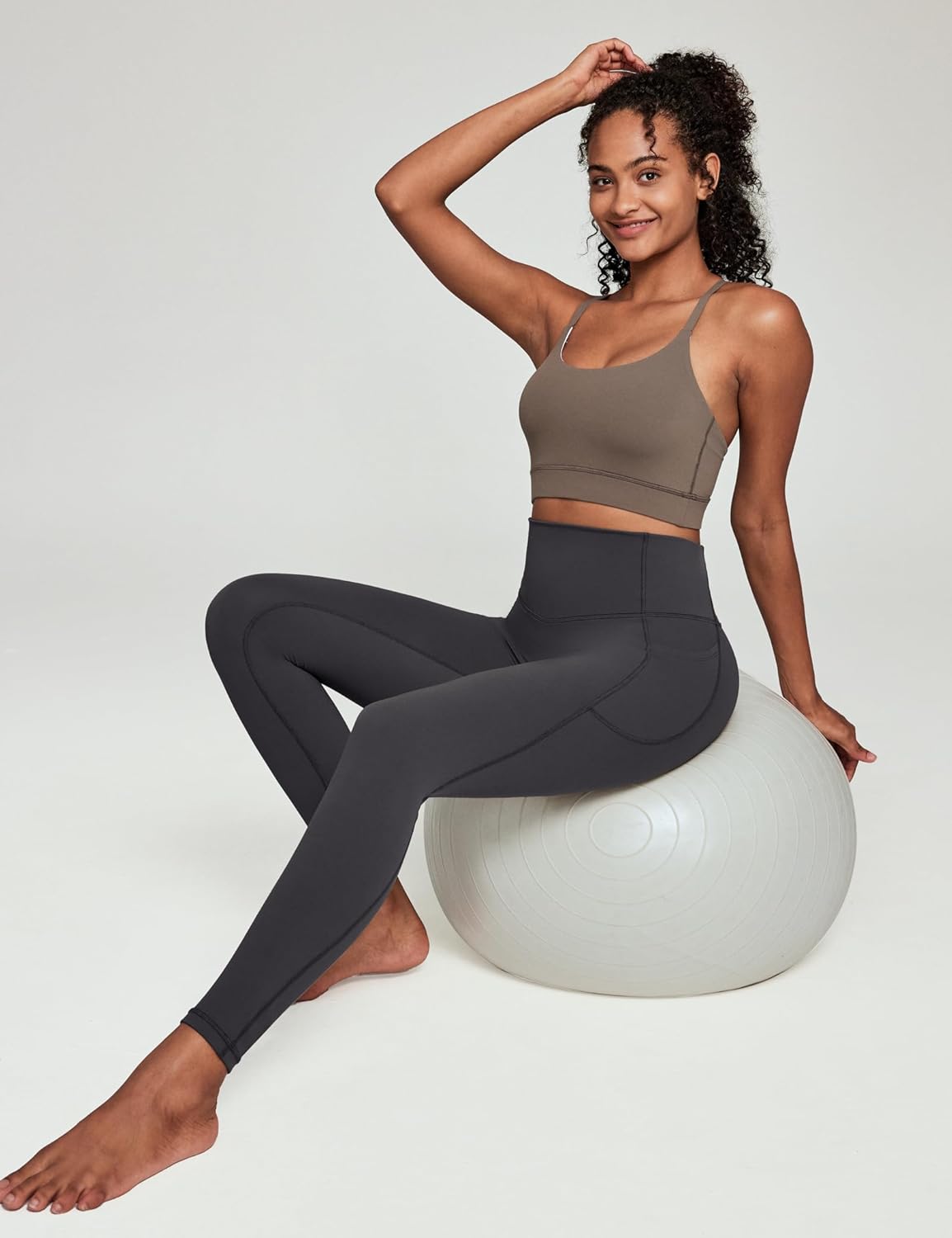 Heathyoga Compression Leggings for Women Tummy Control No Front Seam Leggings with Pockets for Women Workout Yoga Pants - Image 6