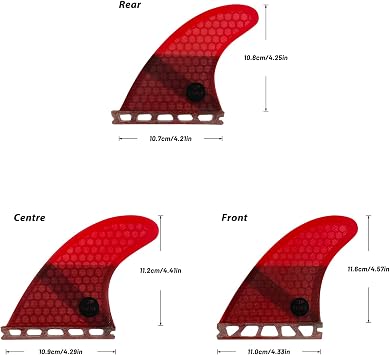 UP SURF Surfboard fins k2.1 5fins Single tab Surfing fins Honeycomb Choose Color
