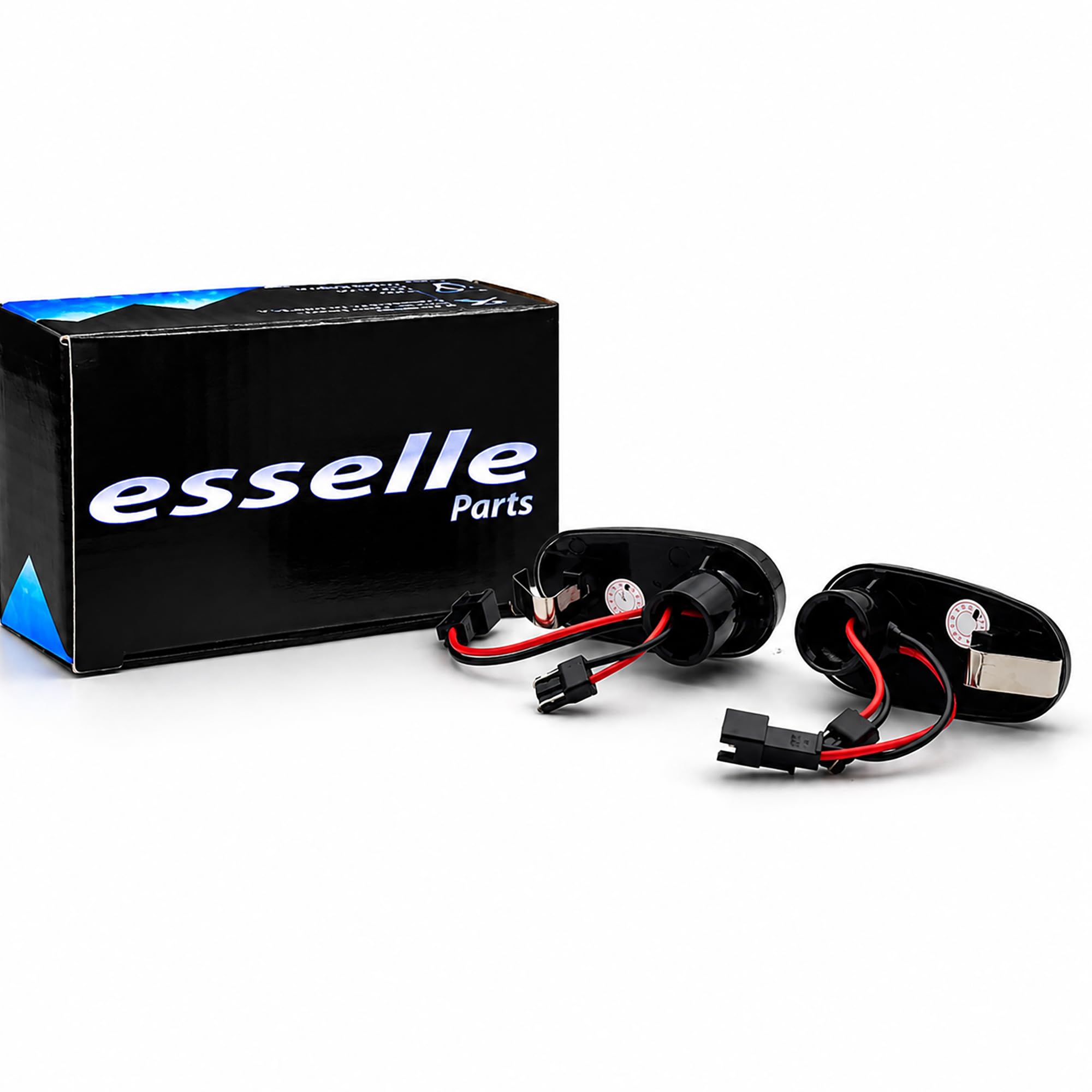 Coppia Frecce Laterali Nero Fumé Progressive Dinamiche A Led per Alfa Romeo Mito, 147 pre-restyling, GT, Fiat Bravo MK2, Plug and play Canbus nessun errore