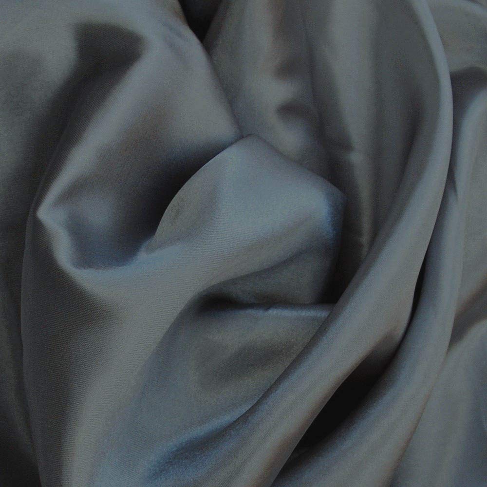 Silky Satin Fabric Material Poly Craft Dress Costume Bridal Prom 150cm Wide - Per metre (Dark Grey)