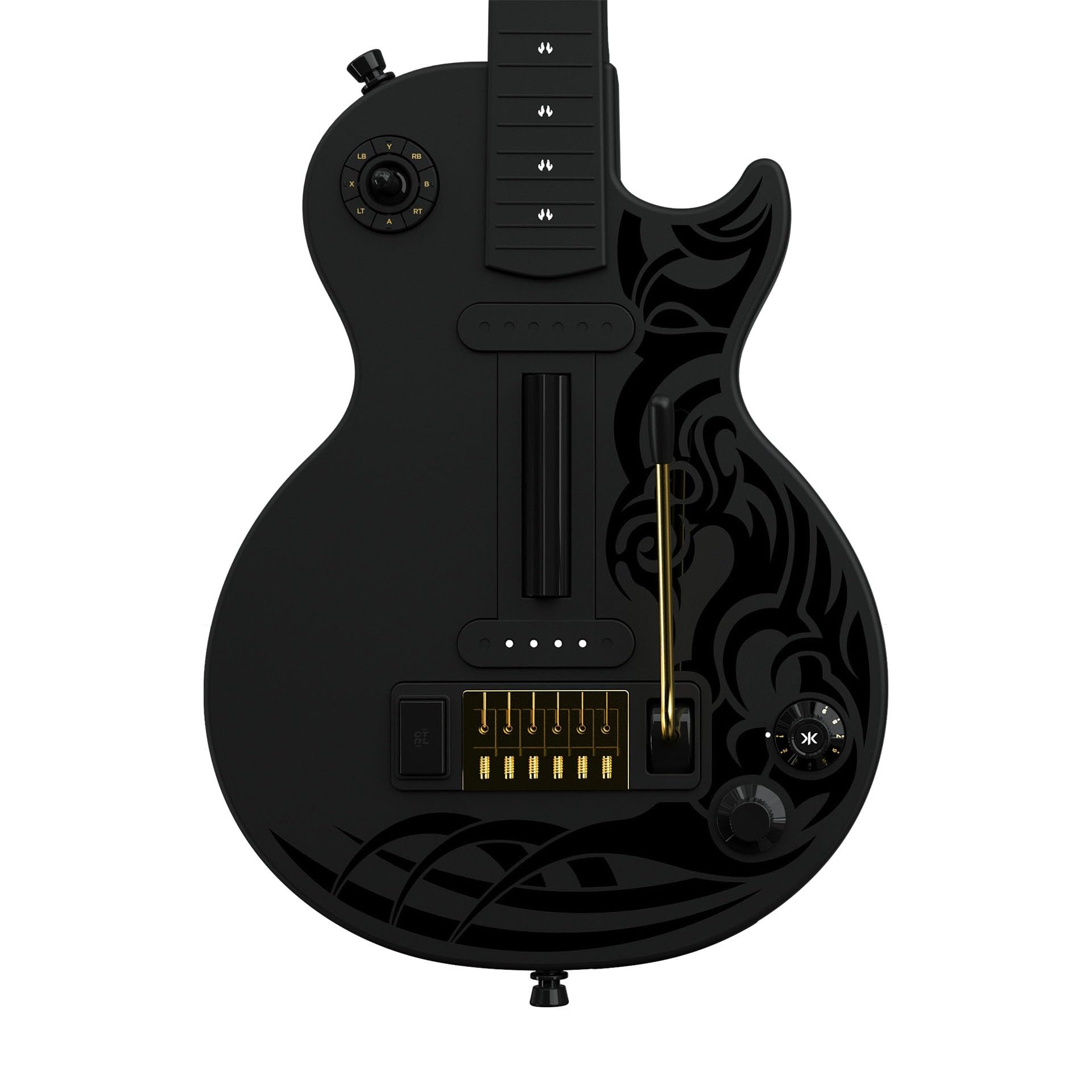 CRKD Gibson Les Paul Guitar Gaming Controller Black Tribal Multi Platform