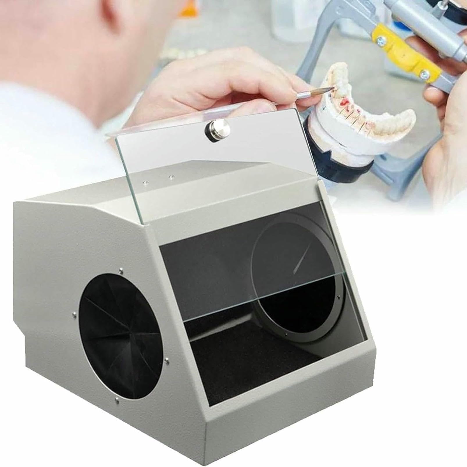 Caja dental a prueba de polvo multifunción con luz LED para proteger la salud oral