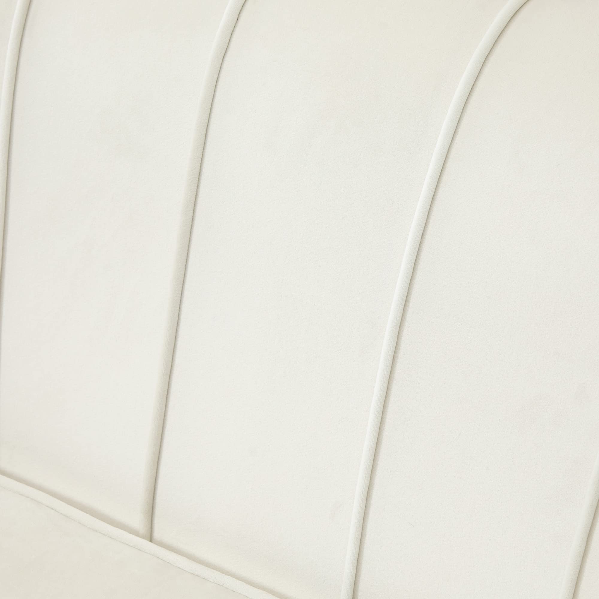 HOMCOM Divanetto 2 Posti in Tessuto Effetto Velluto, Piccolo Divanetto Vintage con Braccioli, Moderno, Seduta Imbottita per Camera da Letto e Soggiorno, 130x77x77cm, Bianco