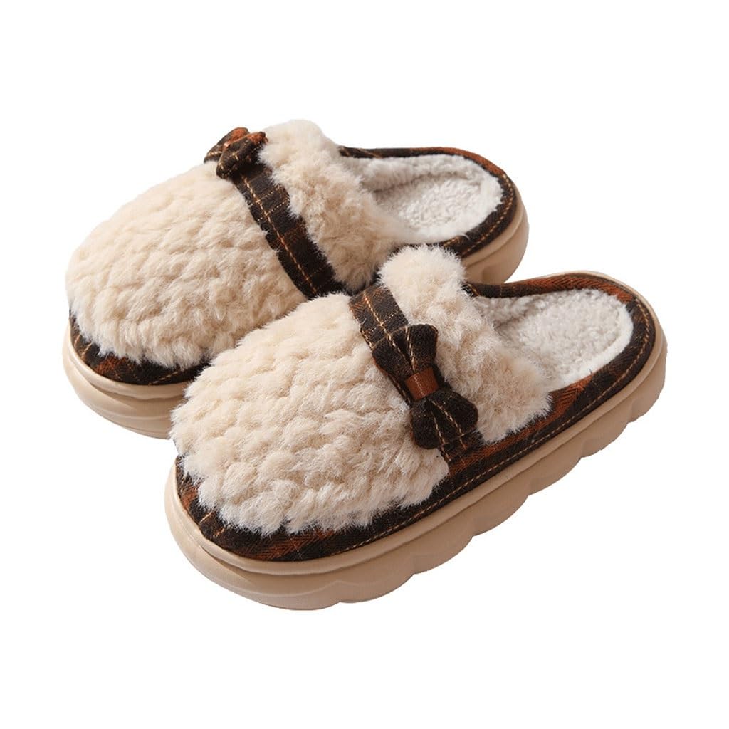 Pantoufles en coton EVA pour femmes JFDBGU douillettes taille 38-39