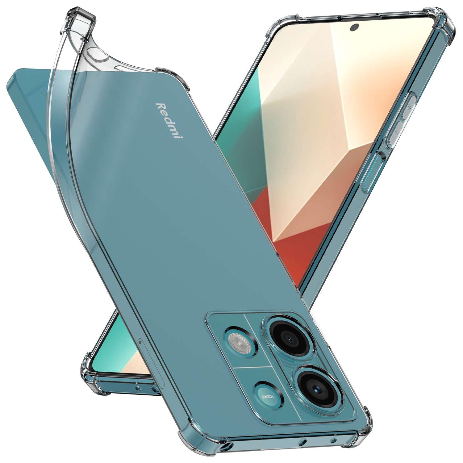 EbestStar Hülle Für Xiaomi Redmi Note 13 4G – Transparente TPU Schutzhülle Mit Verstärkten Rändern