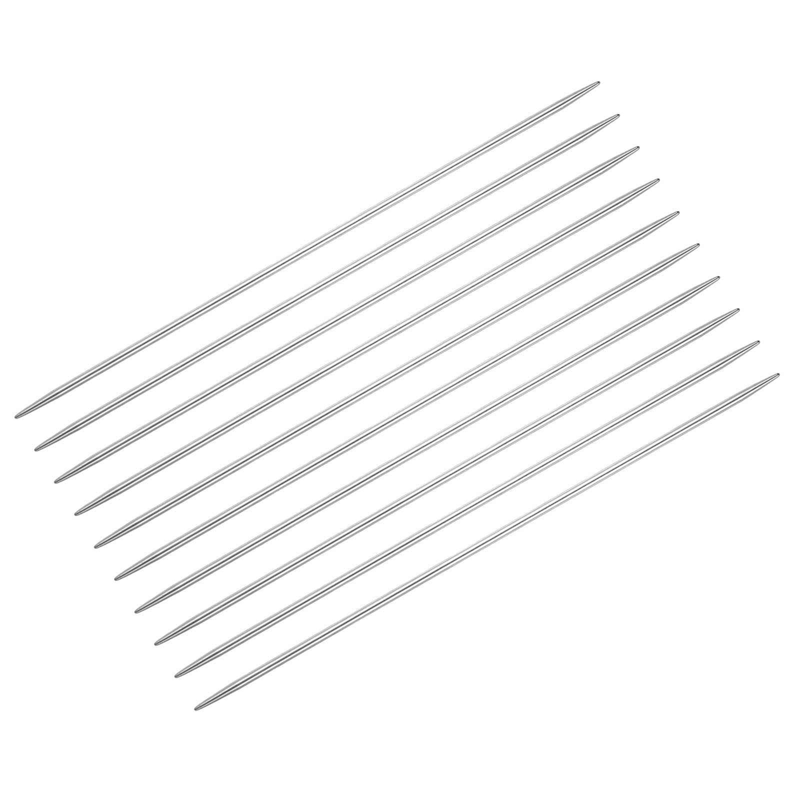 sourcing map 10Pcs Knitting Needle 2.25mm Diameter 5.9 Inches Length Stainless Steel Double Pointed Sweater Stitching Needles for Handmade Projects DIY Knitting