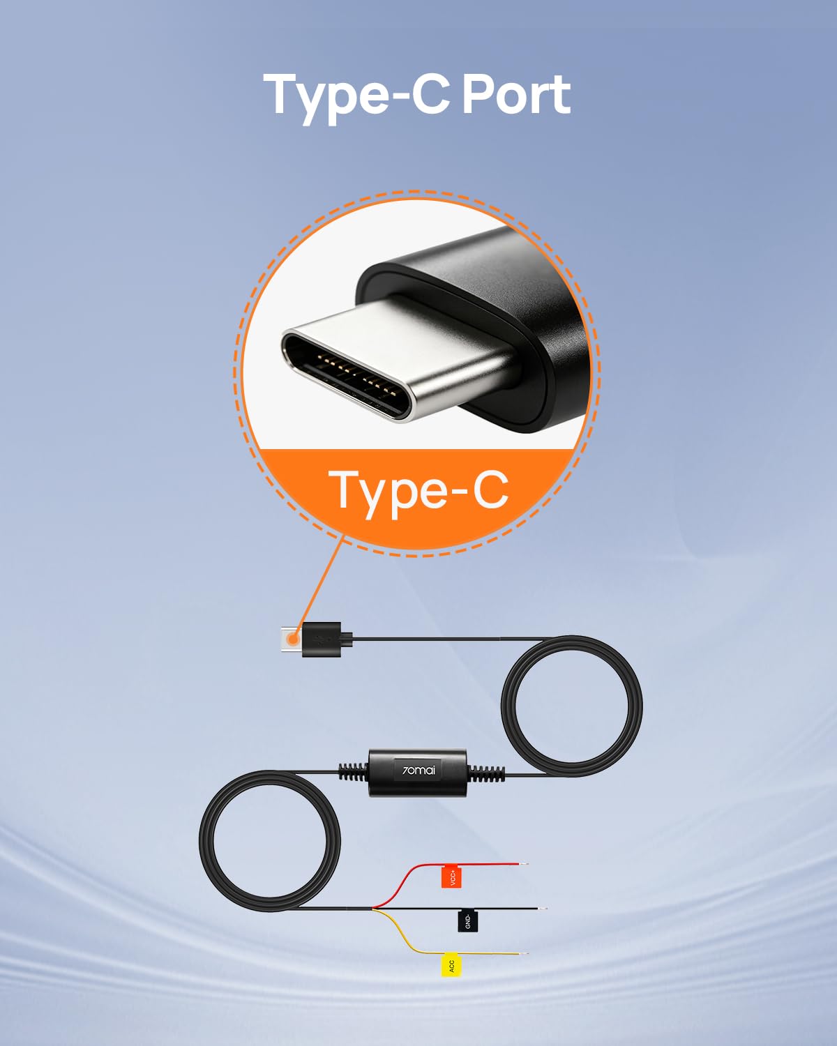 Amazon.com: 70mai Type-C Hardwire Kit UP03 for Dash Cams, 10ft