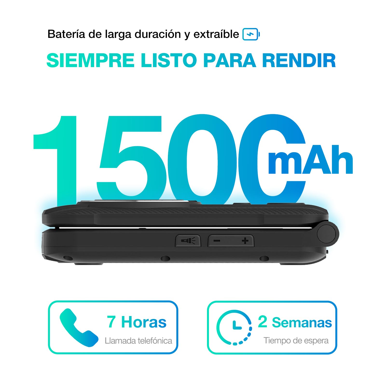 AGM M8 Teléfono móvil de Tapa para Mayores, Botones y Teclas Grandes, IP68/69K Impermeable, Base de Carga, Compatibilidad Audífonos, Pantalla 2.8",botón SOS, 104dB, 1500 mAh, 4G Dual-SIM, Negro
