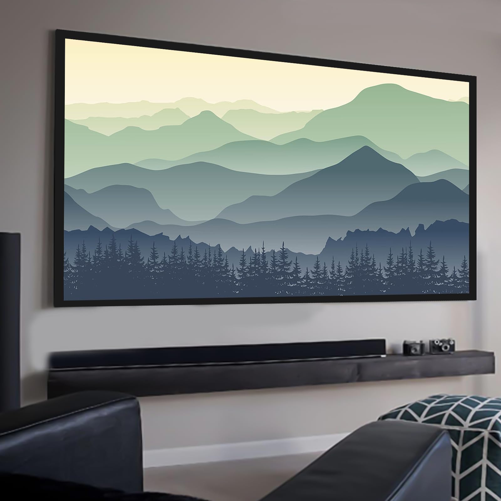 Schermo di proiezione schermo Proiezione Schermo Videoproiettore schermi di Proiezione TV e Home Cinema 130 Pollici Pieghevole 16:9 Schermo Di Proiezione 4K HD,Adatto per la Casa,Cinema,Ufficio