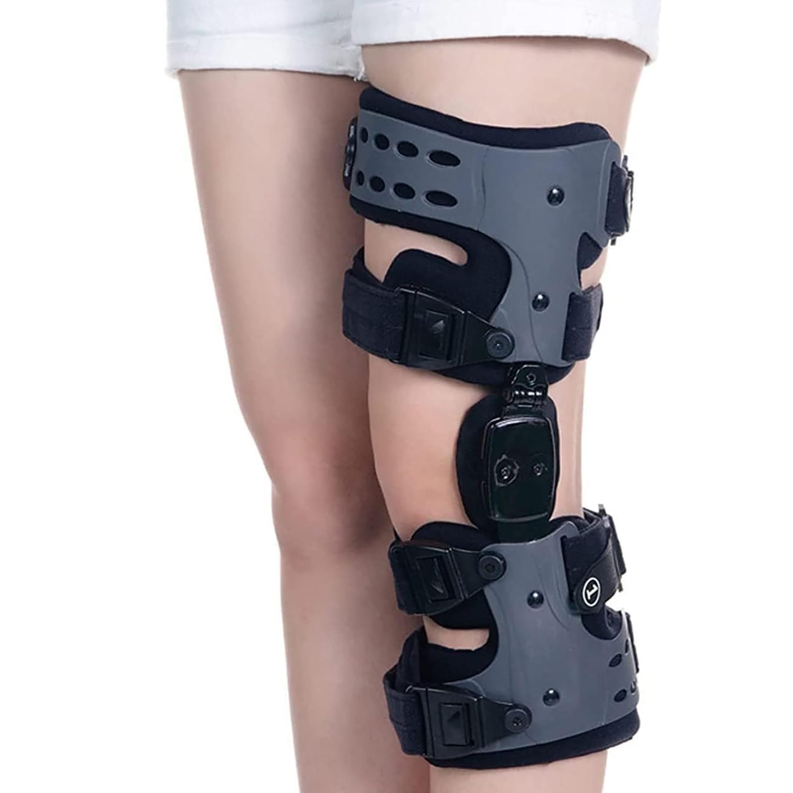 Regulowany Stabilizator Ortopedyczny Kolana, Zawiasowy Stabilizator Kolana, Półotwarta Konstrukcja, Regulowane Pokrętło Oraz Suwaki Do Prostowania I Zginania,M