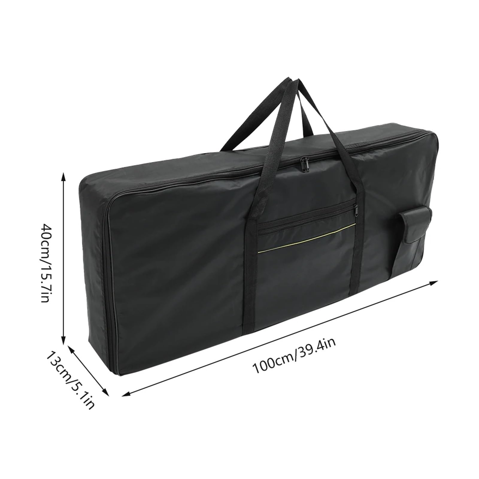 Borsa per Tastiera Borsa for tastiera a 61 tasti Strumento in nylon più spesso for a Custodia impermeabile for pianoforte elettronico for viaggi all'aperto a casa(Black 2PCS)