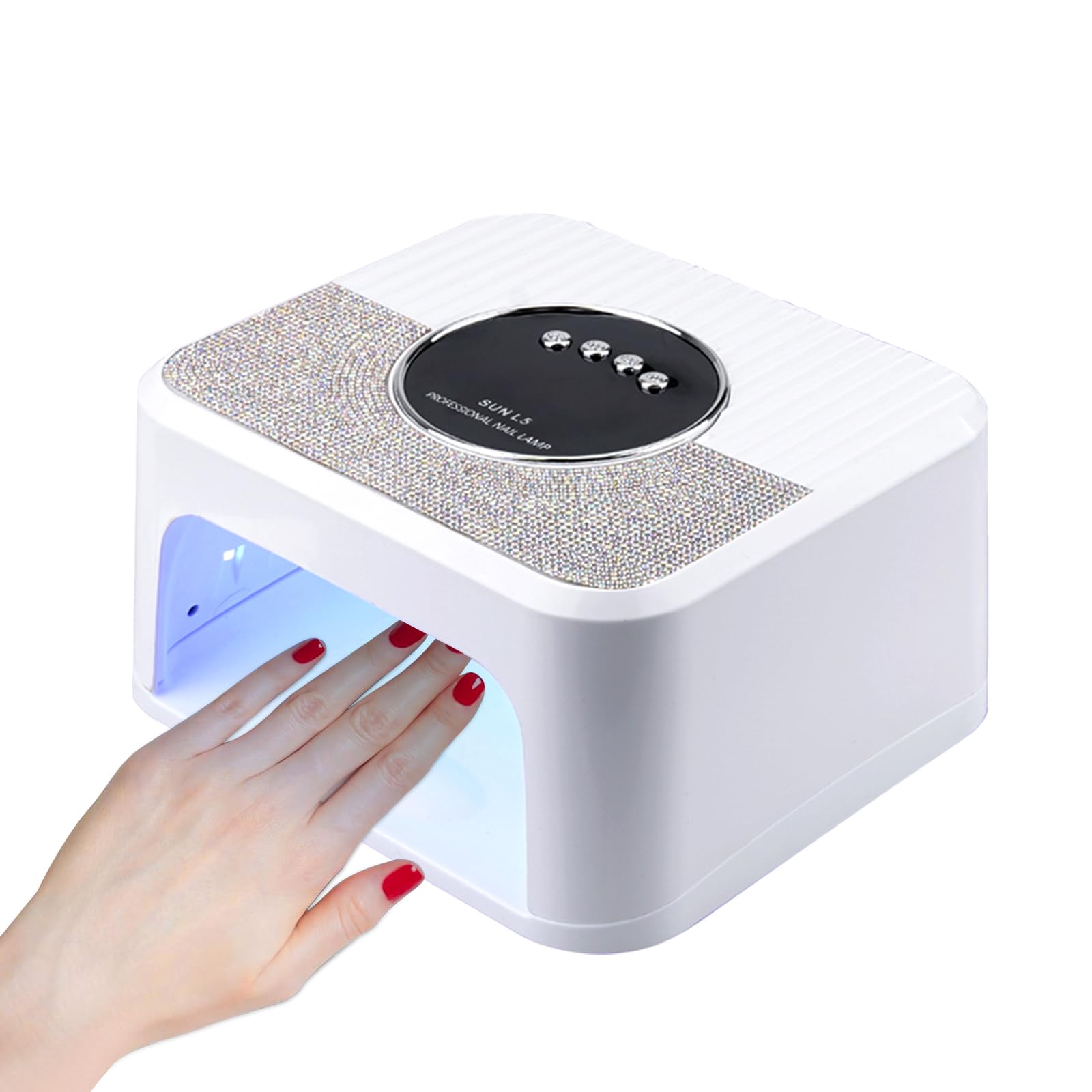 Lámpara de uñas superpotente de 268 W, secado rápido profesional, fuente de luz LED UV, doble fuente de luz, 45 cuentas de lámpara
