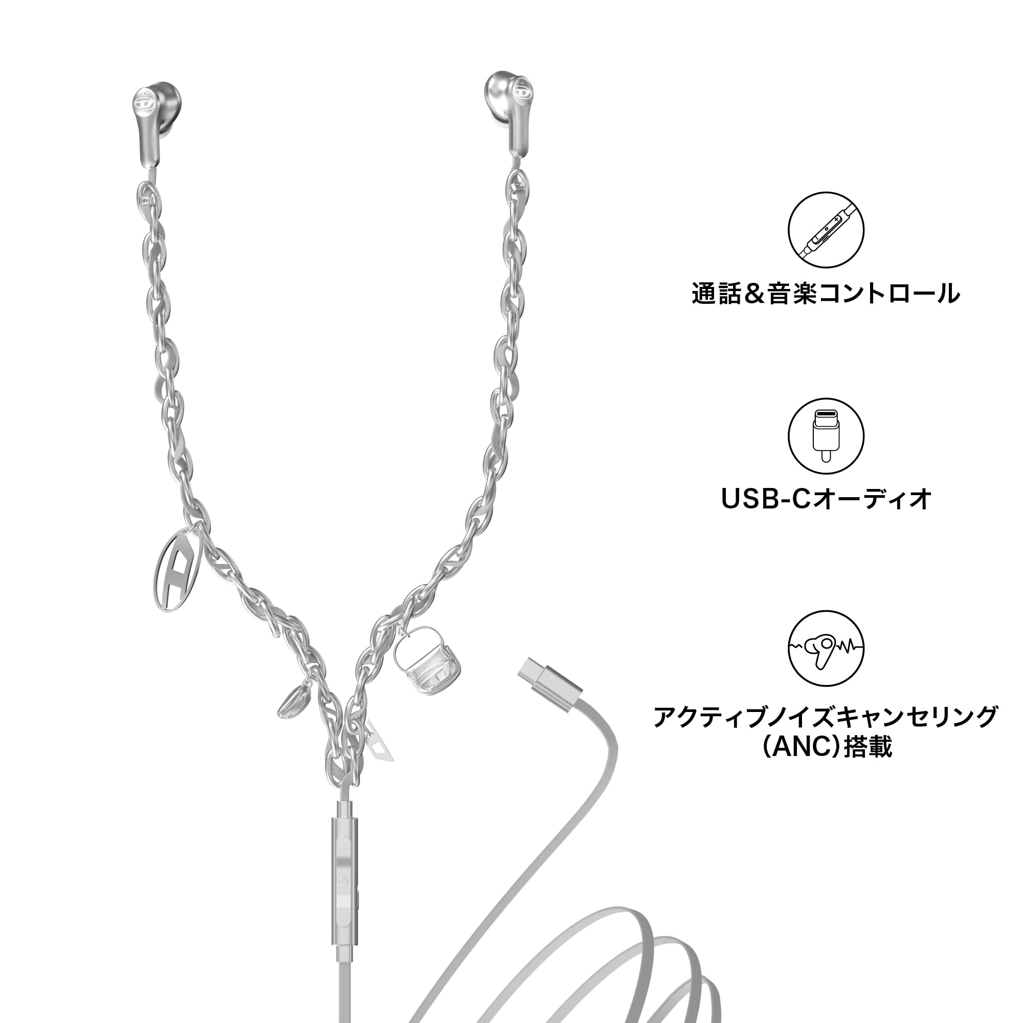 Amazon.co.jp: DIESEL イヤホン 有線イヤホン カナル型 Type-C HIFI