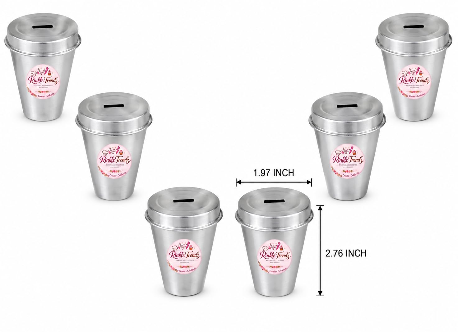 Aluminium Kulfi Mould Set Ice Cream Kulfi Maker with Lid Hole- 6 Pieces (Without Stand) — Amazon image 5