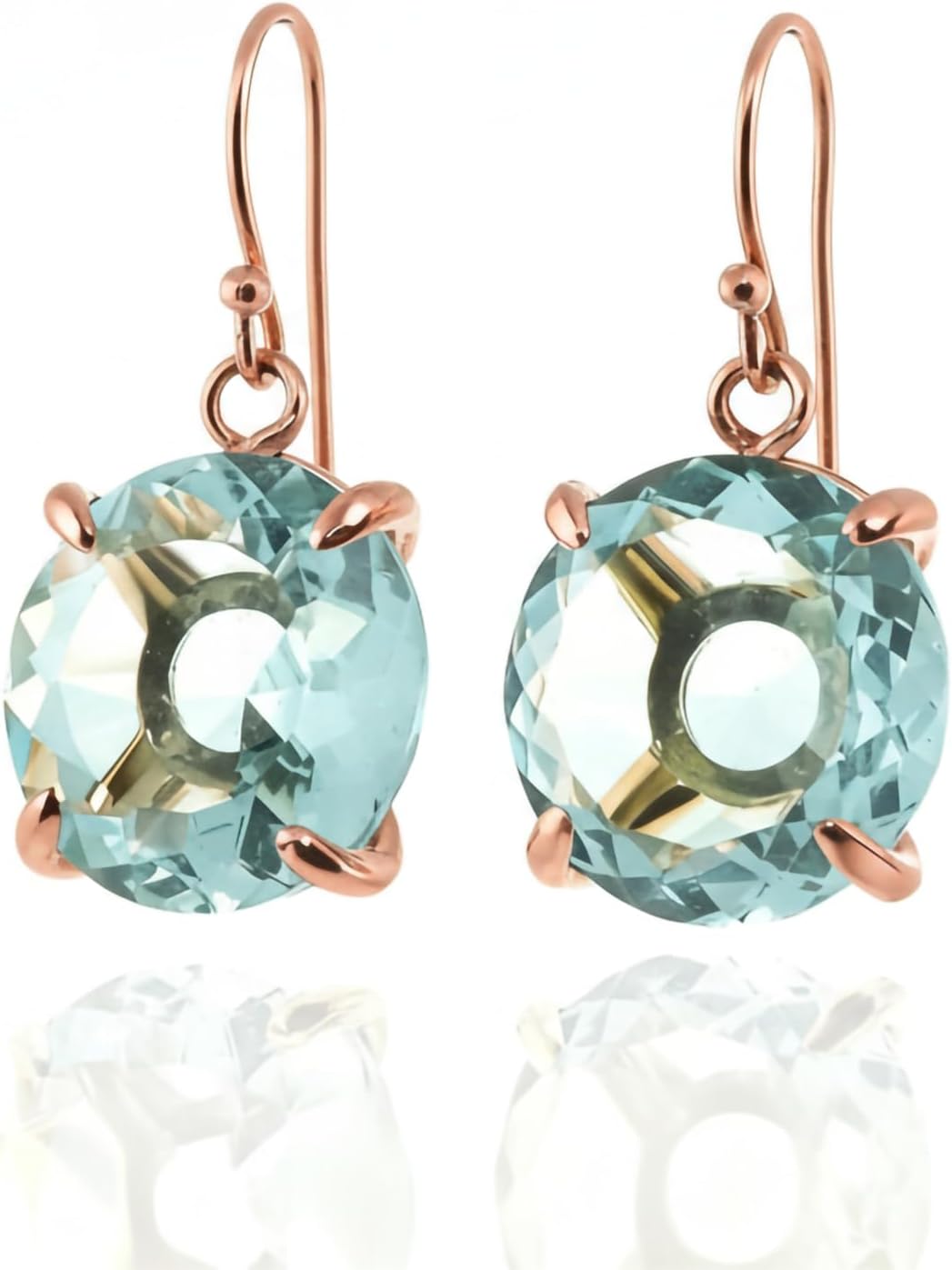 Blue Topaz Earrings - Stunning 14k Gold Dangling Jewelry for Women, Bridesmaid, Birthstone, and Statement Earrings with Jewelry Box Included - Image 7