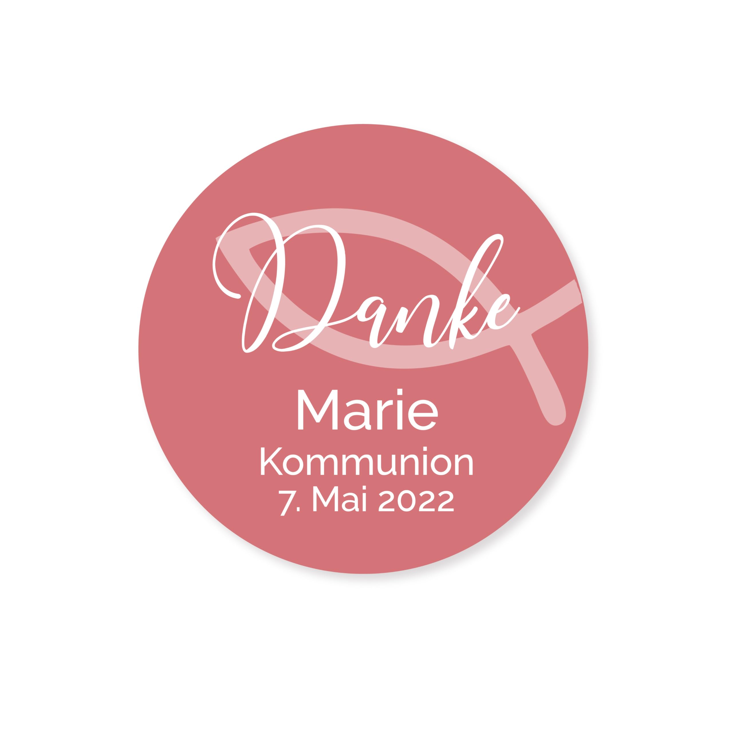 Aufkleber Etiketten Selbstklebend Danke Kommunion Taufe Konfirmation Firmung