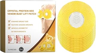 Parche de mejora de pecho de gelatina, parche transpirable para el crecimiento del pecho, parche reafirmante de pecho (2 cajas de 20 unidades), color amarillo, talla única