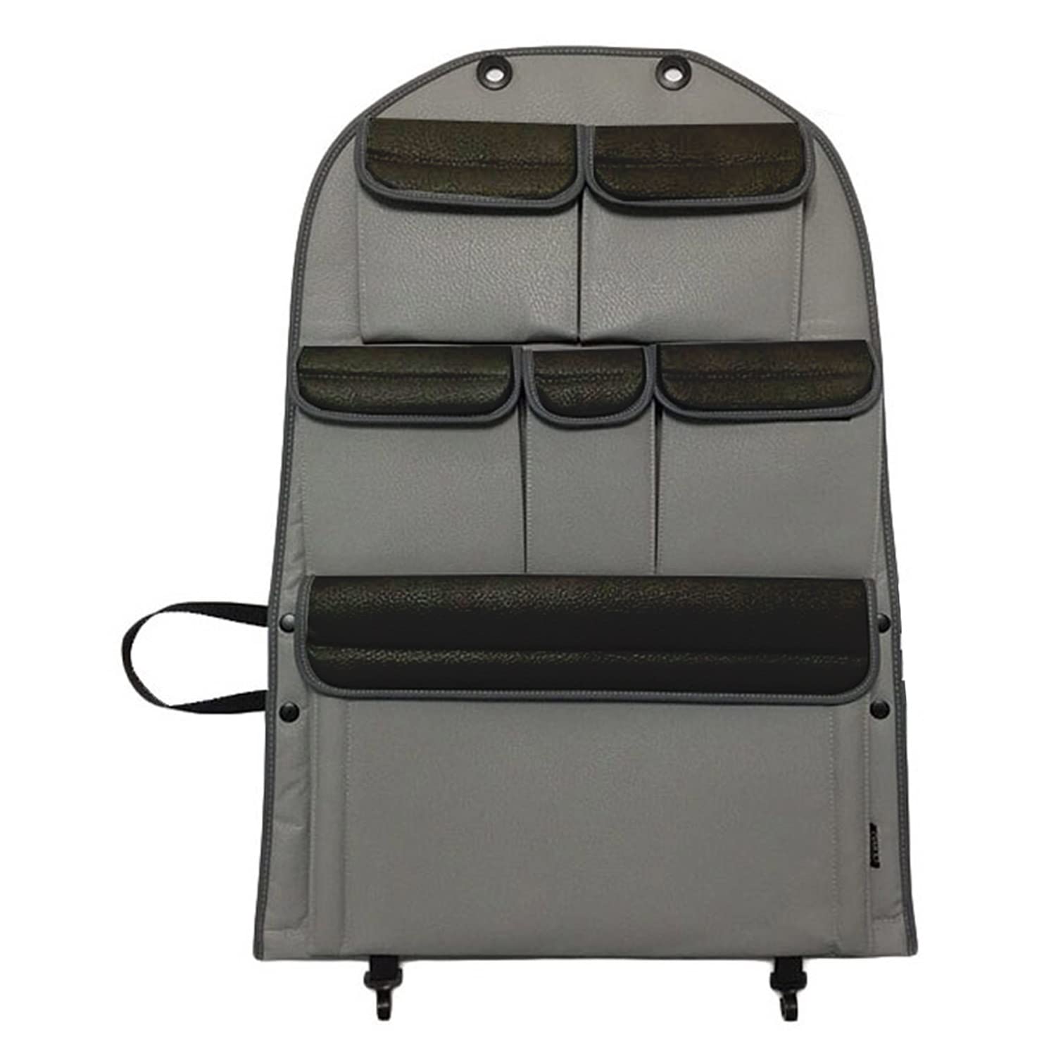 Organizer na tylne siedzenie do VW T5 T6 Transporter (szary z czarną pokrywką)