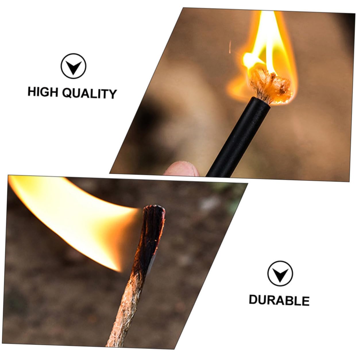 INOOMP 30stücke Outdoor Feuerstarter Seil Hochwertige Bienenwachs Für Camping Und Survival Windresistent Und Einfach Zu Entzünden Für Im Freien