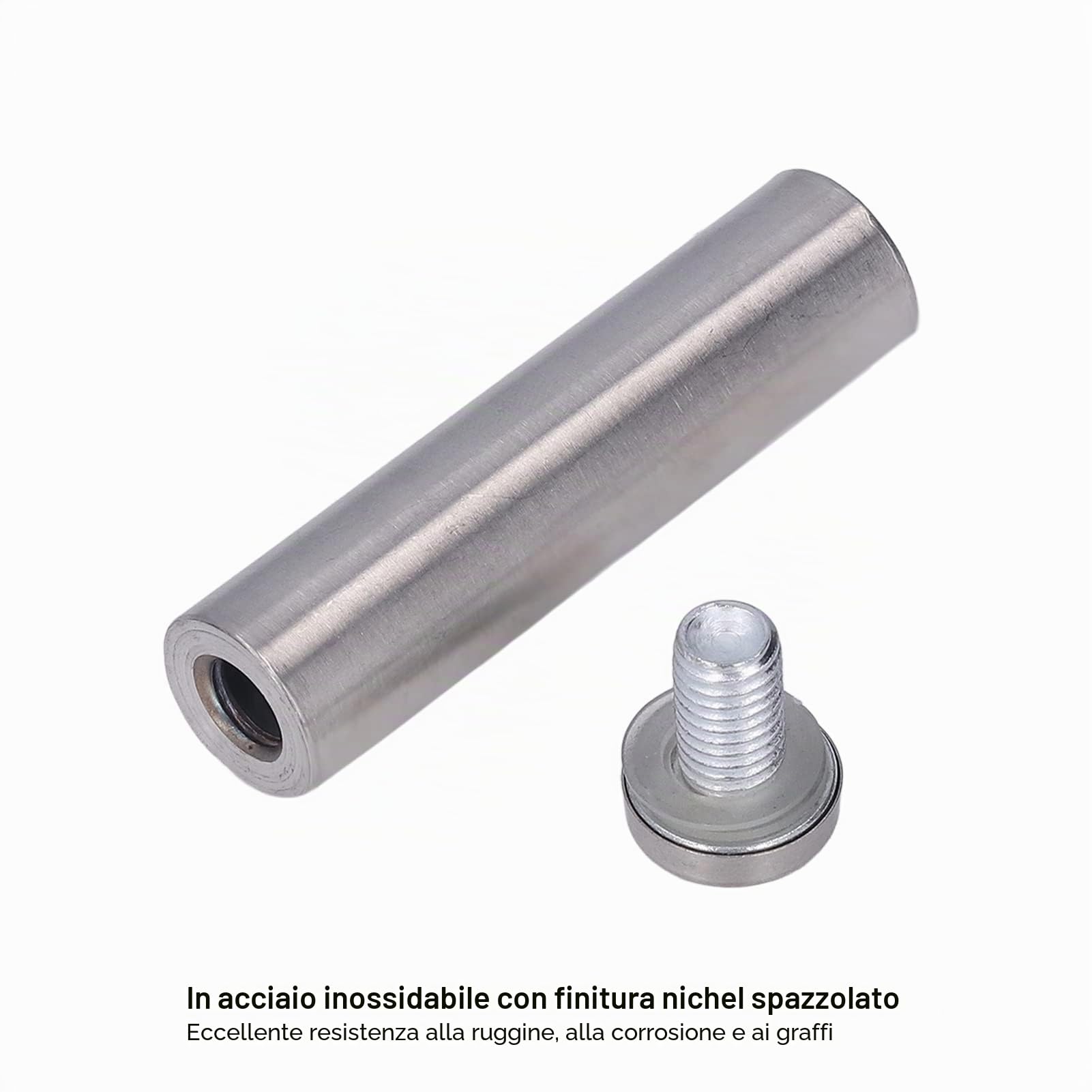 Viti distanziali Viti pubblicitarie 19x80mm in acciaio inox per cornici in vetro