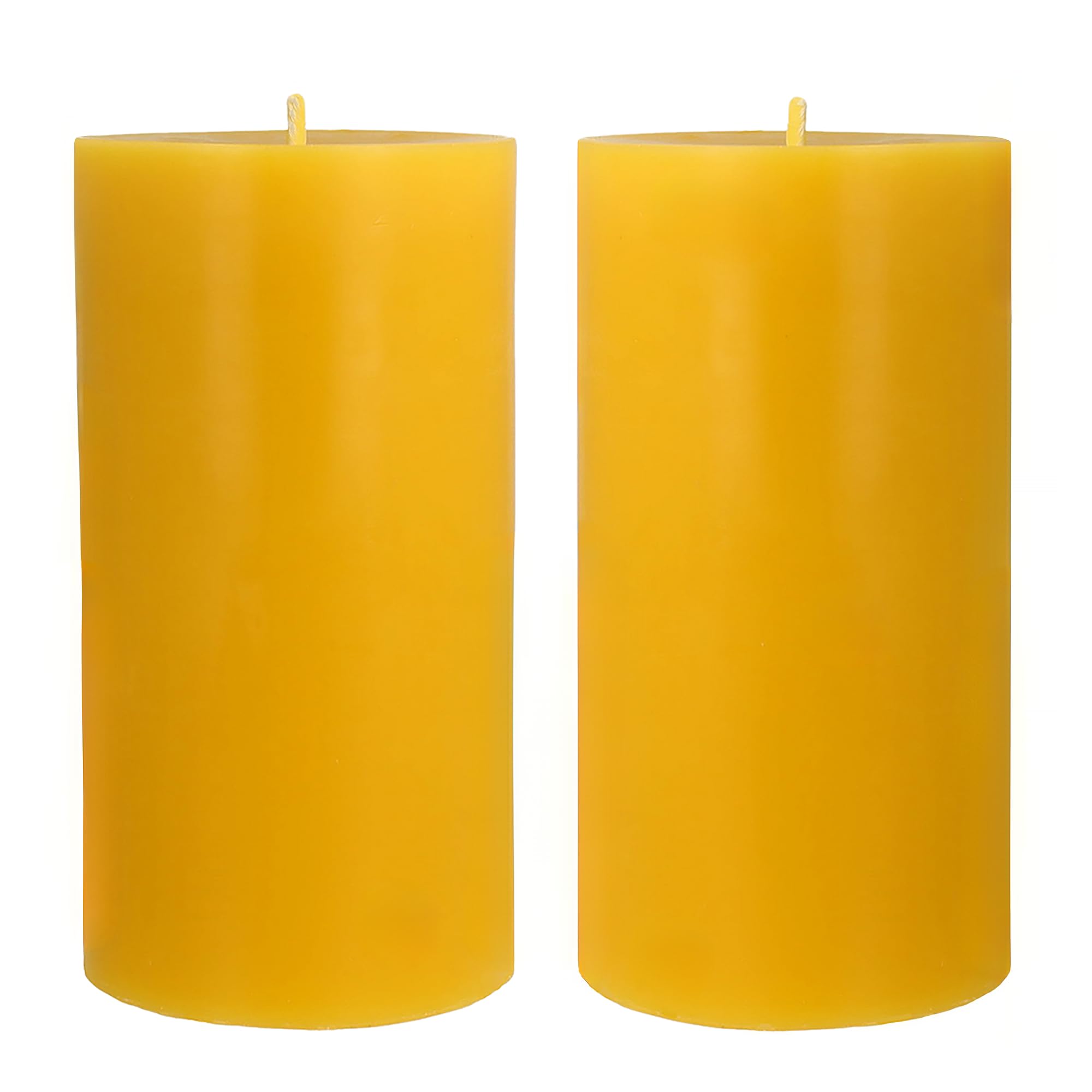Danilovo Bougie Pilier en Cire d'Abeille Naturelle, Bougies Piliers 100% Pures, sans Danger, Luxueuses, pour une Maison Agréable, Parfum de Cire d'Abeille Naturel (2 pièces, 7.5x15 cm, 100 heures)