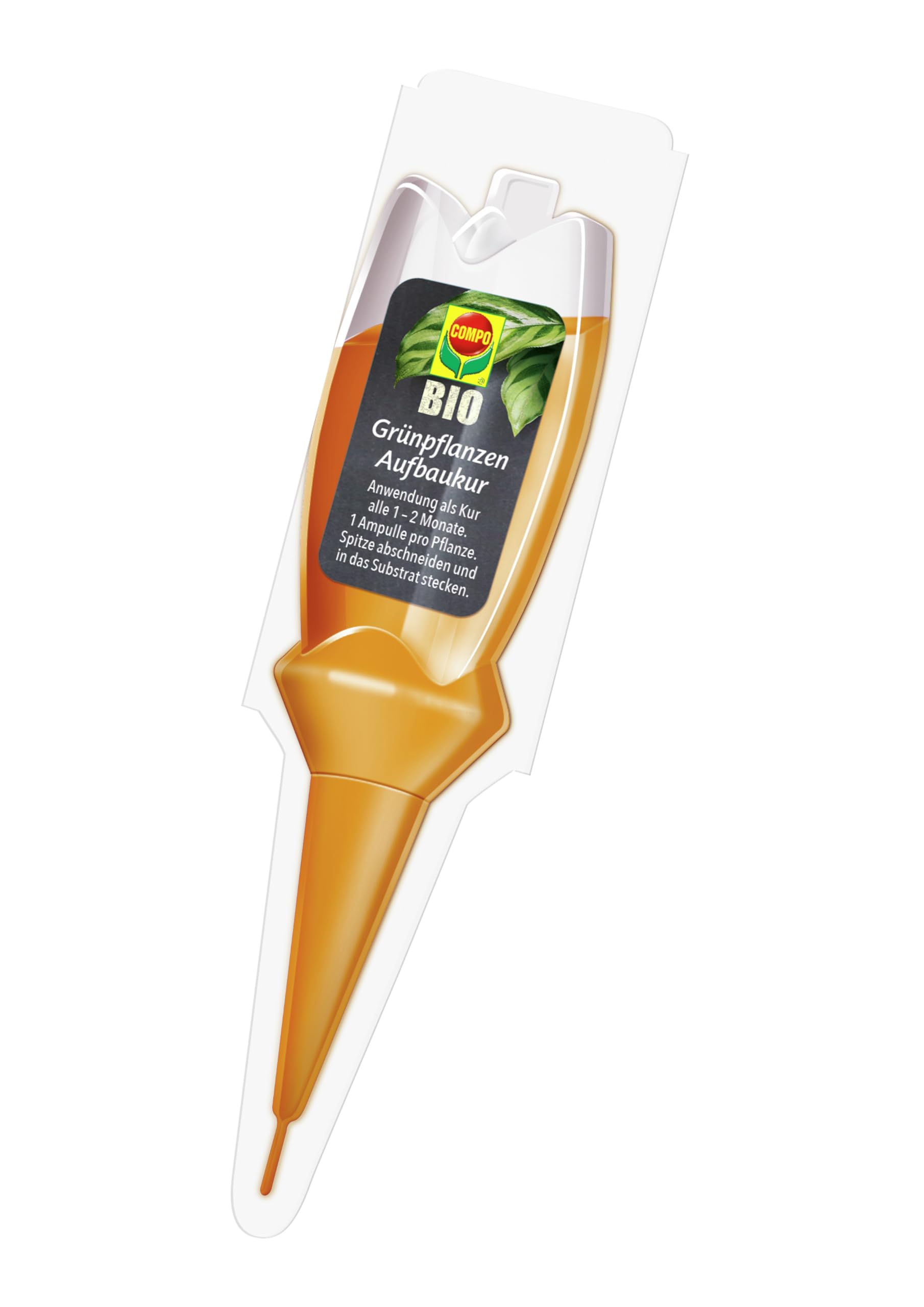 COMPO BIO Grünpflanzen-Aufbaukultur - 100% natürliche Aufbaukultur für alle Grünpflanzen, palmen und blühende zimmerpflanzen - 30 ml, Grünpflanzendünger