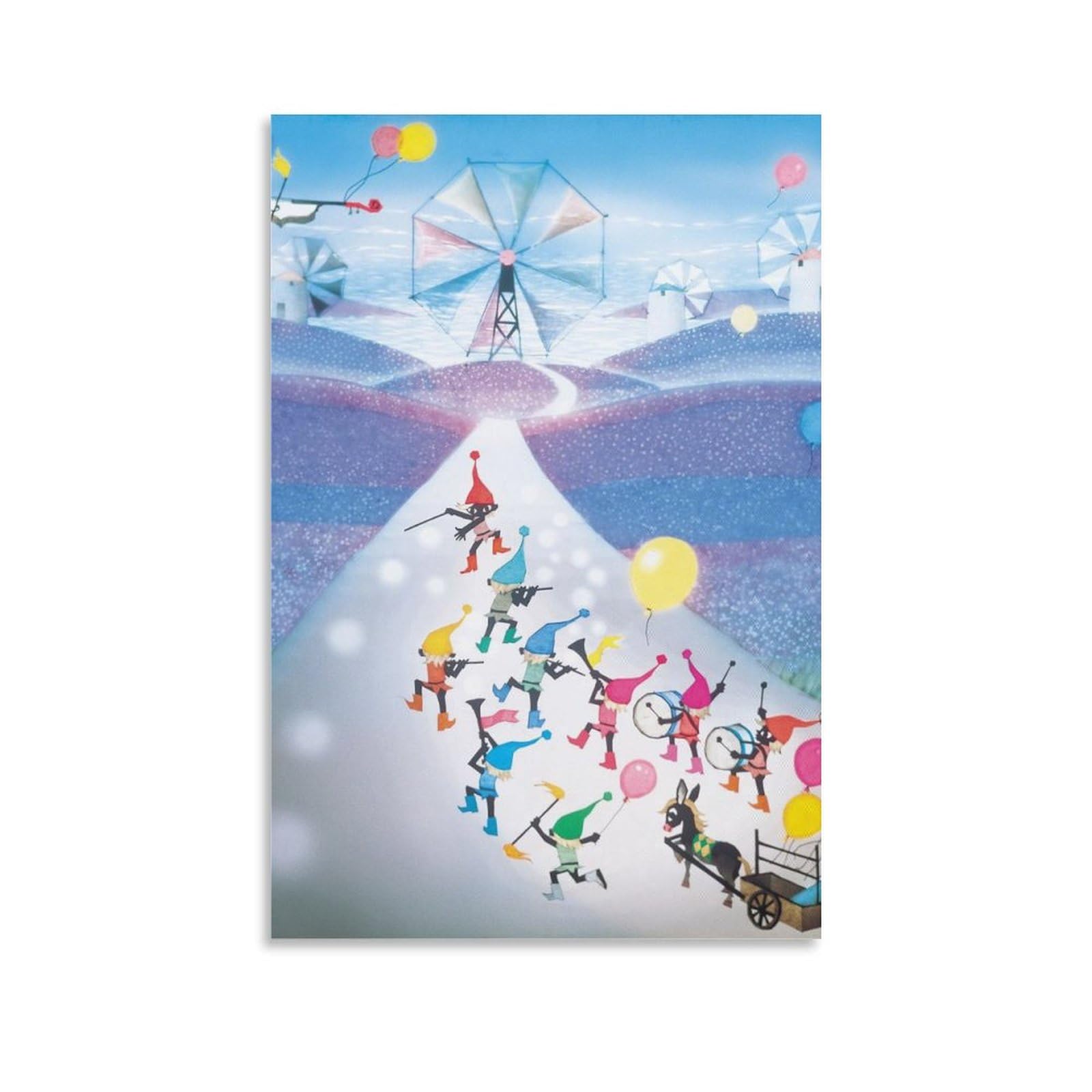 Amazon.co.jp: 藤城清治 ラベンダー畑の夢 絵画 ポスター 工芸品の装飾