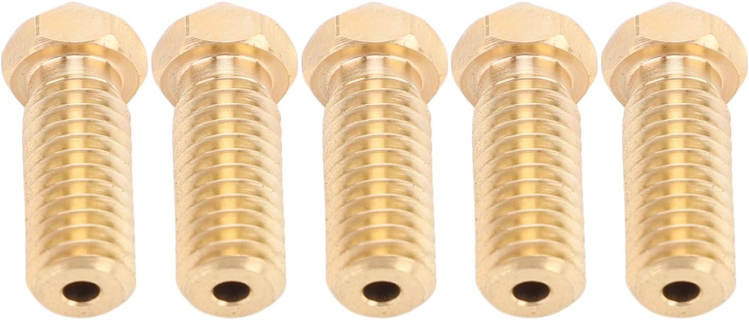 Generic 5Pcs 3D Printer Extruder Nozzles, Brass Nozzle Kit 0.6mm, High Speed Printing Nozzles with Funnel Shaped Structure, Fit for QIDI X Smart 3 X Plus 3