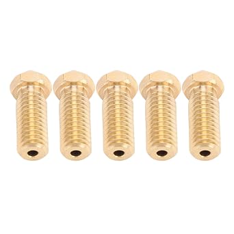 Fafeicy 3D Printer Extruder Nozzles Kit, Brass Hotend Parts, 0.6mm Nozzles for QiDi Plus 3D Printers, Reliable Printing Accessories
