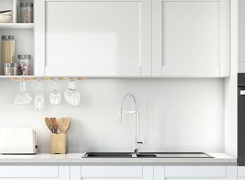 Miniatura 5 de Estantería colgante para debajo del gabinete, para almacenar copas de vino, color natural, Casual, Natural