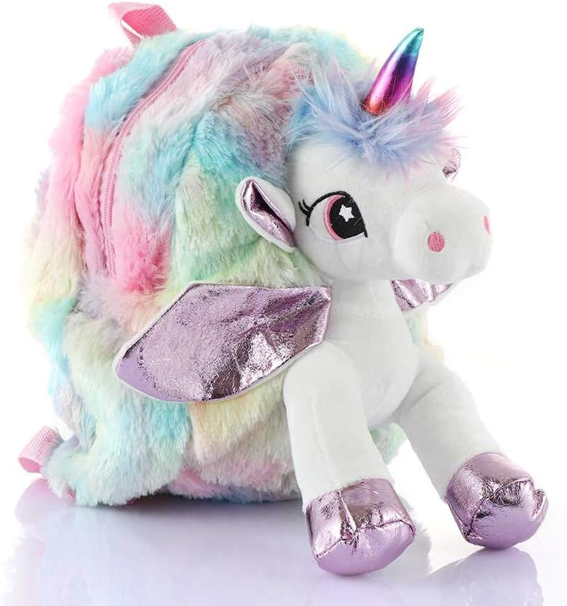 VIHAAN™ Soft Bag for Kids/Backpack for Kids/School Bag/Picnic Bag/Plush Bag/Lightweight/Age Group 2-7 Years (Dark Pink Feet)