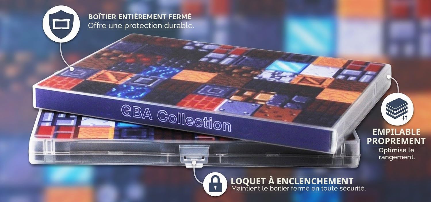UniKeep Étui de Rangement pour Cartouche de Jeu Nintendo Gameboy Advance - Capacité : 10 Jeux