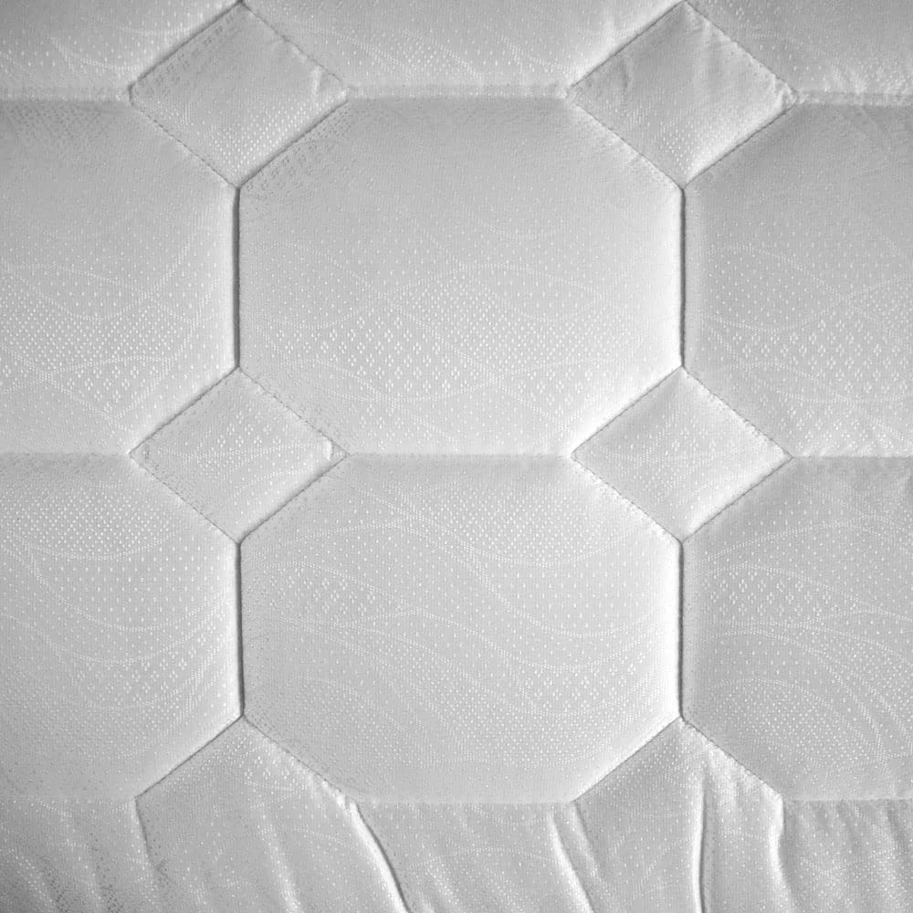 Comprarredo Rete in ferro a doghe e Materasso rigido piazza e mezza a molle bonnel Panama 120x190 in acciaio temperato, alto 19 cm anallergico e antiacaro, con morbido cuscino
