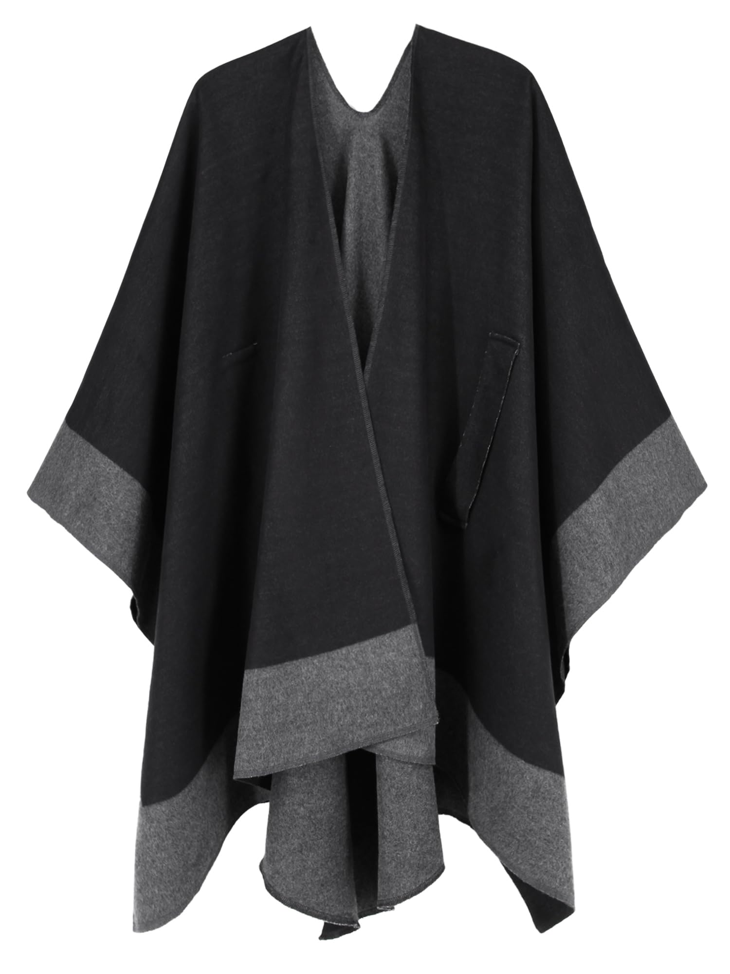 Moss Rose Women's Shawl Wrap Poncho Ruana Cape Open Front Cardigan