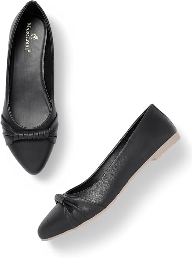 Marc Loire Women's Slip-On Flat Ballerina Shoes for Party, Casual Wear and Formal Occasions