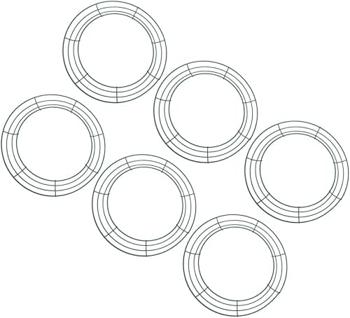 6pcs Wreath Frame Iron Wreath for Christmas Weddings and Halloween