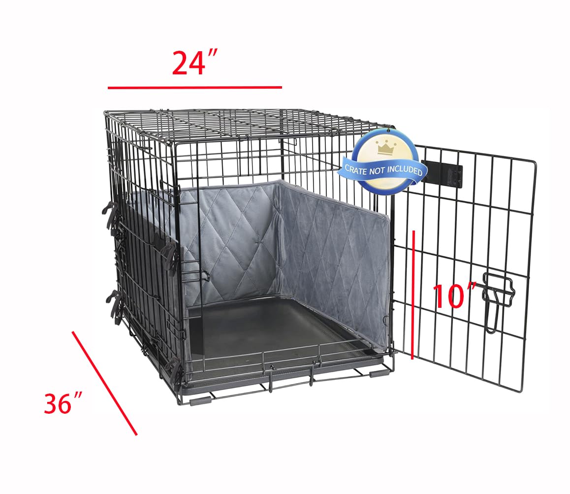 Aehisdhie Dog Crate Bumpers For Inside Crate With Ties Dog
