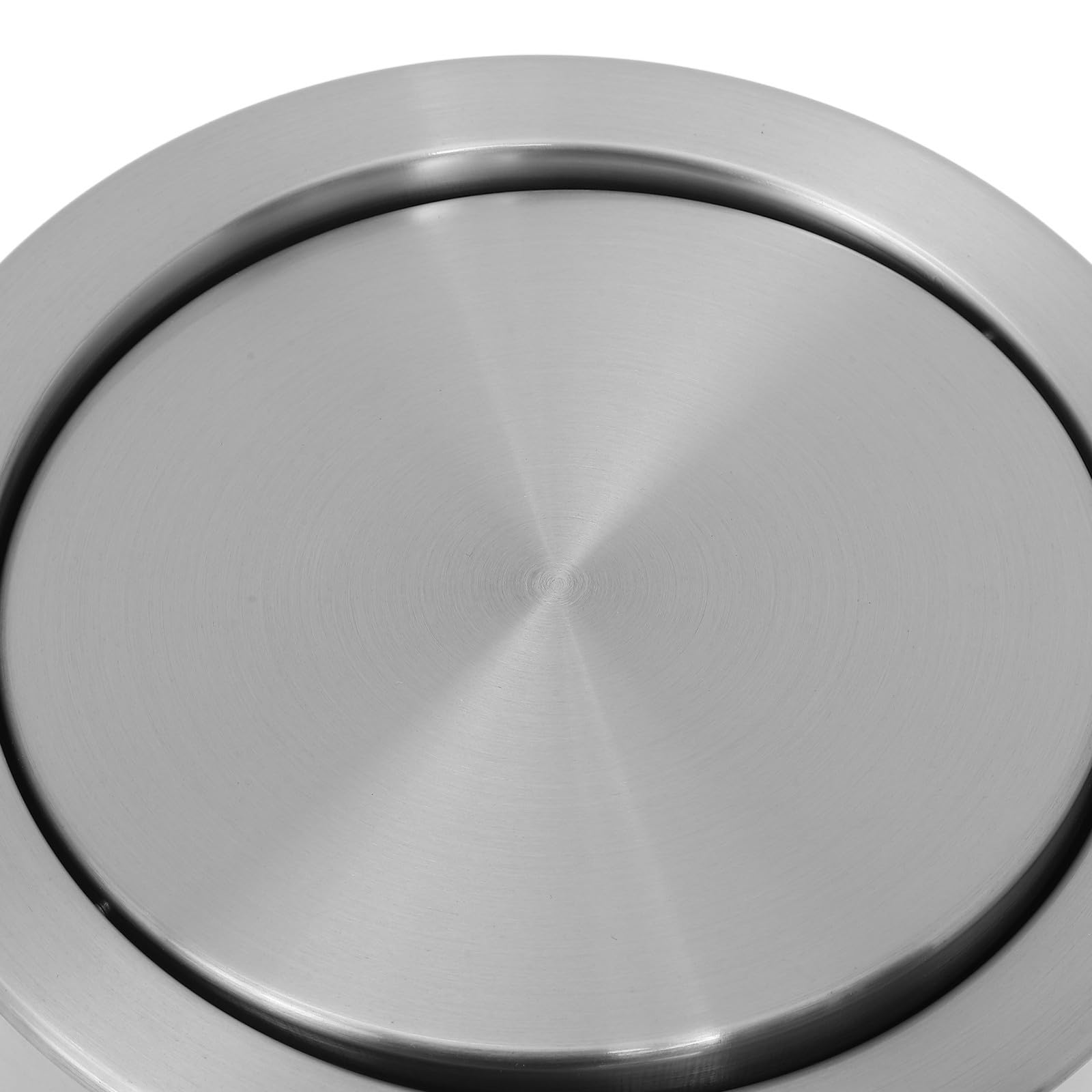 Cubo de Basura con Tapa Abatible Silenciosa Empotrado de Acero Inoxidable Diseño Redondo Moderno y Funcional para Cocina y Restaurante