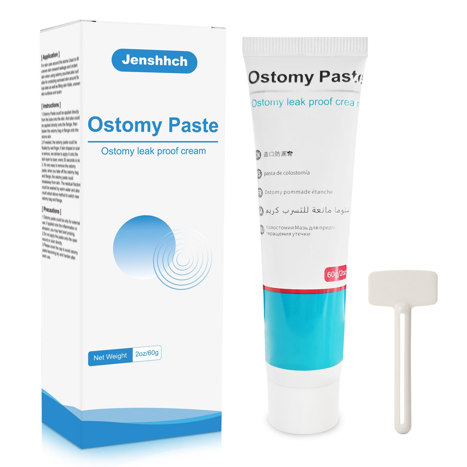 Ostomy Paste Ostomy Supplies, 2 oz Colostomy Skin Barrier Paste, Stomahesive Protective Skin Barrier Paste, Stoma Supplies, Preventing Ostomy Pouch Leakage
