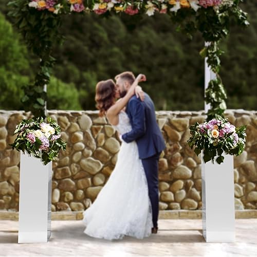 Miniatura 58 de Marketing Holder - Cubo de exhibición alto de 12 x 12 x 42 pulgadas, soporte de escultura artística de plexiglás acrílico, columna elevadora hueca