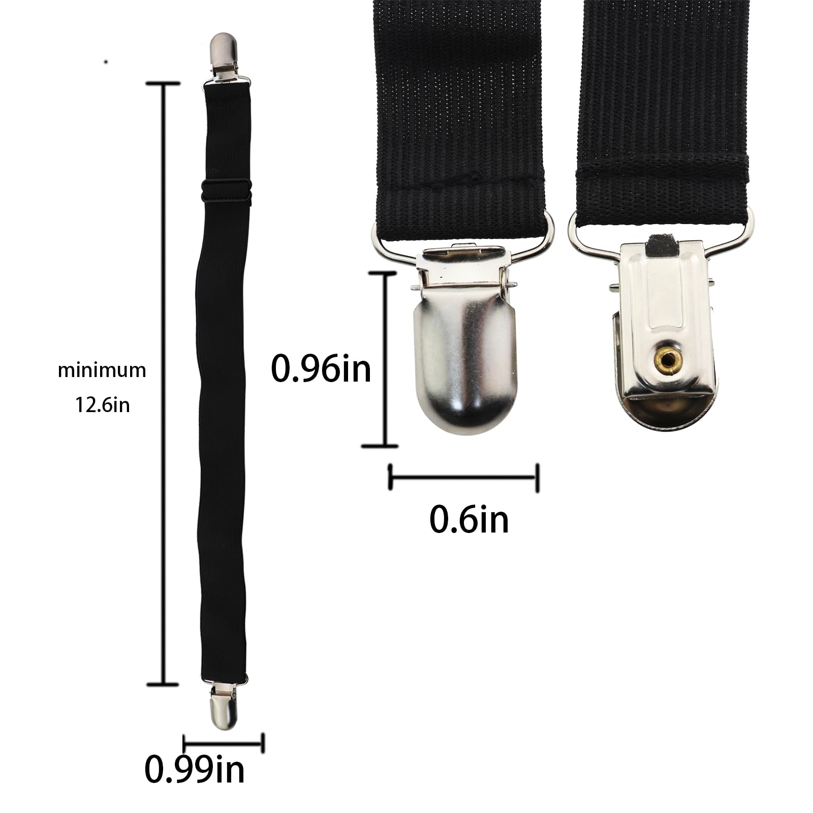 Caishun 8PCS 14-25 Inch Black Sheet Holder Sheet Corner Strap Adjustable Heavy Duty Sheet Clip Holder for Sheet Mattress Cover Sofa Cushions