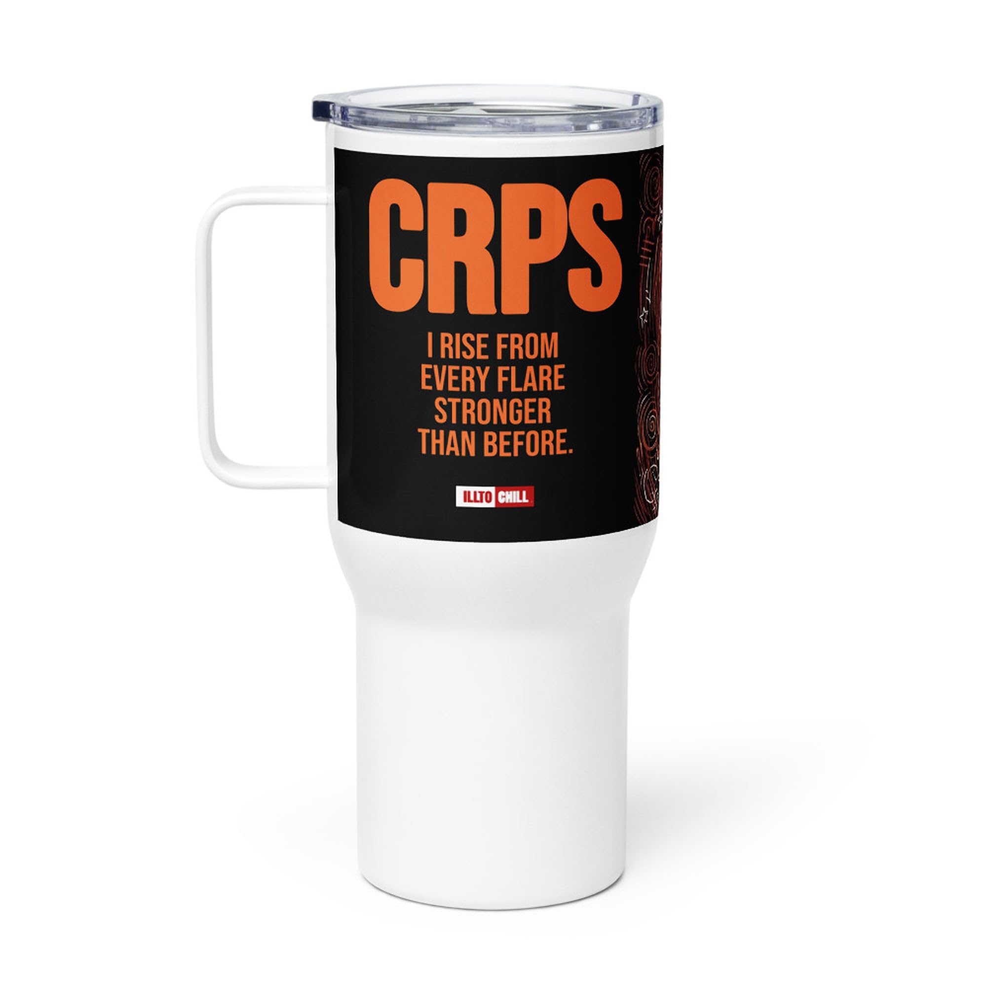 Taza de Viaje SDRC (CRPS) con Asa, Regalo para la Comunidad CRPS