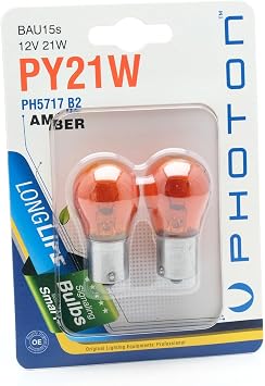 Photon Ampul Py21W 12V Amber  a i Tirnak 2Li Blister Minyat r PHT PH5717 B2