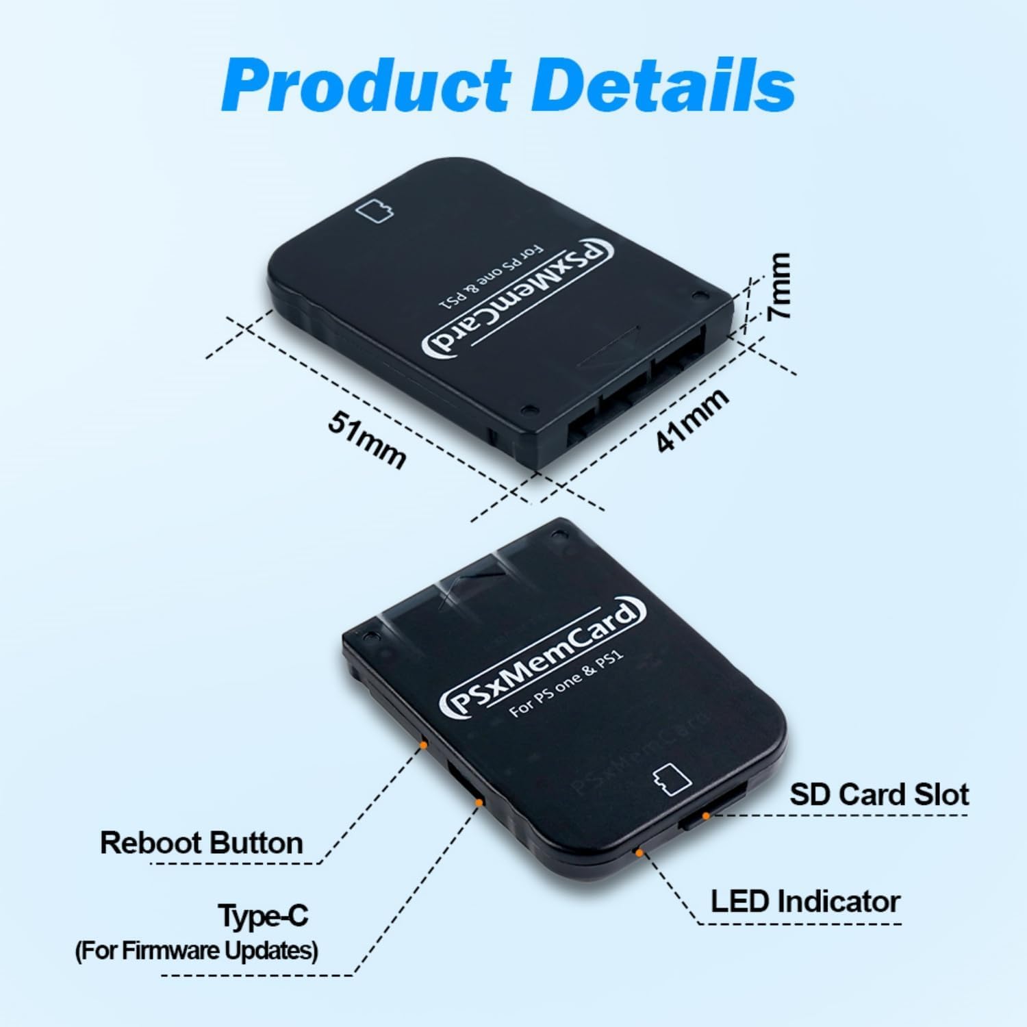 Amazon.com: Kaico PSx Mem Card PS1 Memory Card with 512MB Micro SD