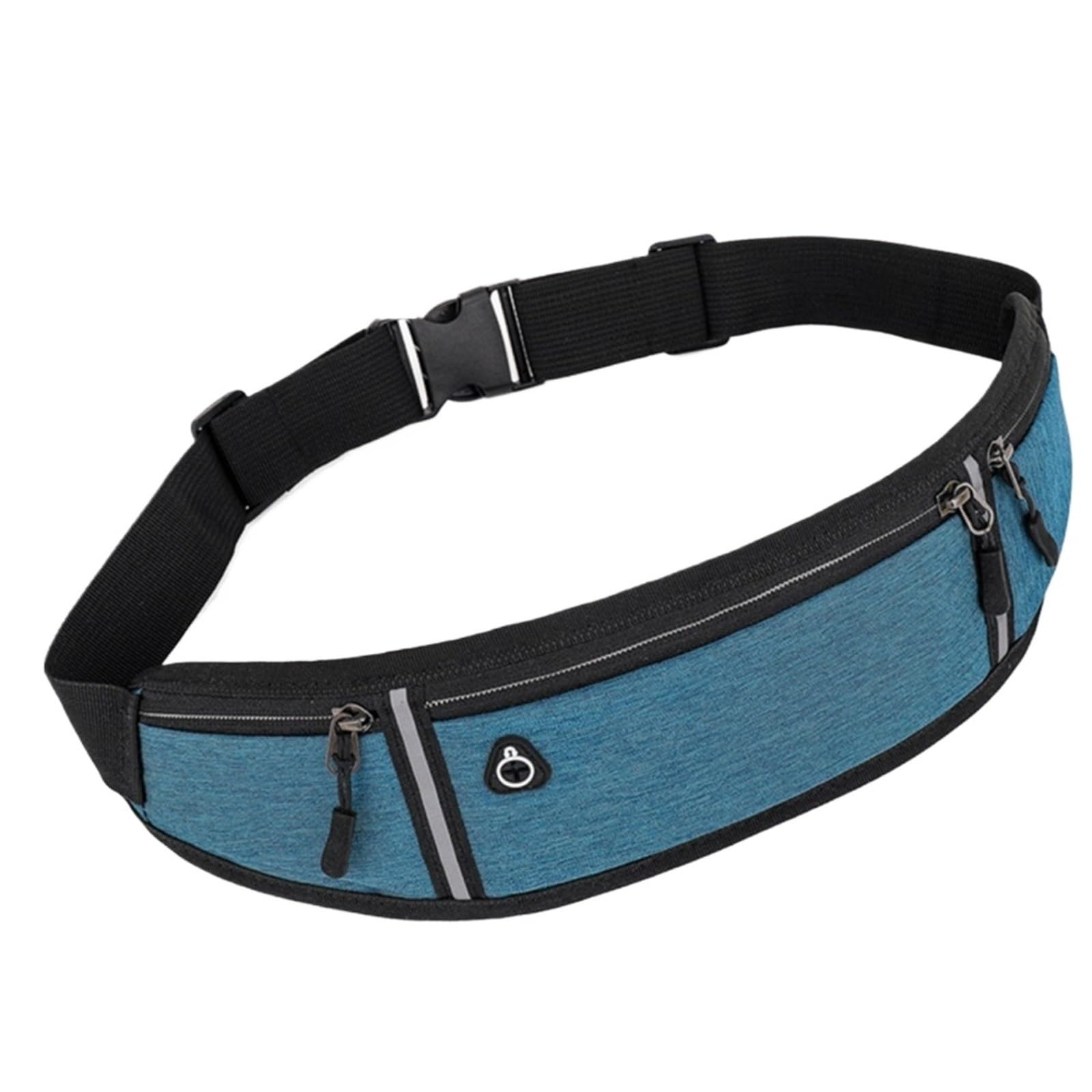 Riñonera for Correr, riñonera Ligera Impermeable con Tira Reflectante, Deportiva Gimnasio, Correa elástica Ajustable para Trotar(Dark Blue)