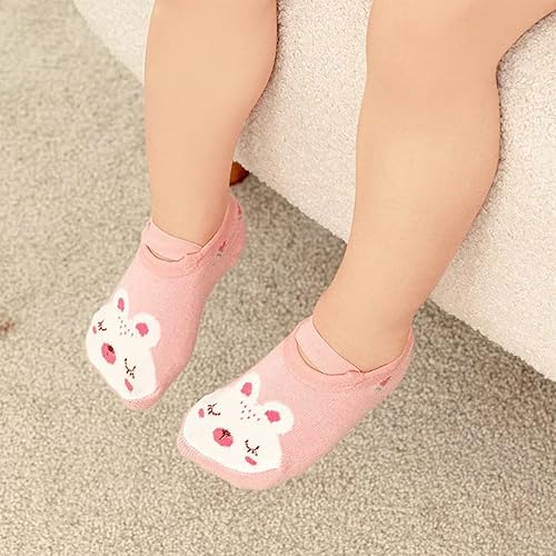 Miniatura 4 de Calcetines antideslizantes Mary Jane para bebé, calcetines de ballet antideslizantes con agarres, unisex, para niño y niña, 6 pares