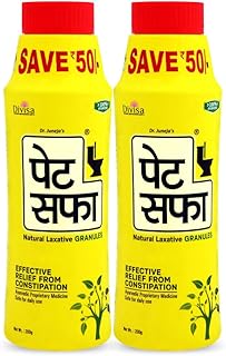 Pet Saffa Granules | Natural Laxative | Constipation Relief | Relief from disgetive problems like Acidity, Gas & Bloating - 200g (Pack of 2)