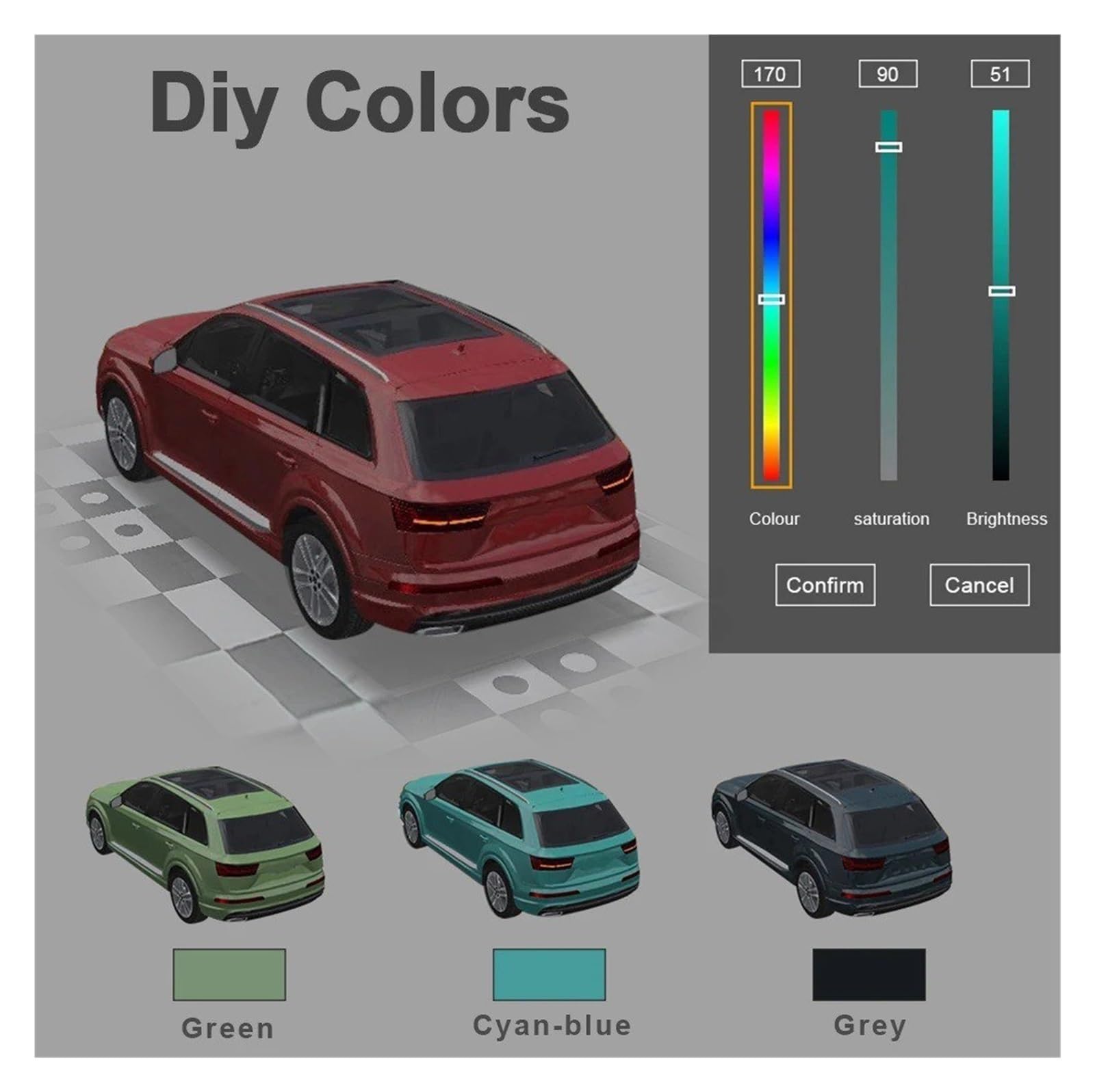 Auto 3D 360 Grad Ansicht Panoramasystem Parkplatz Omnidirektionale Monitor Video Recorder DVR Autokamera(with Calibration 64G)