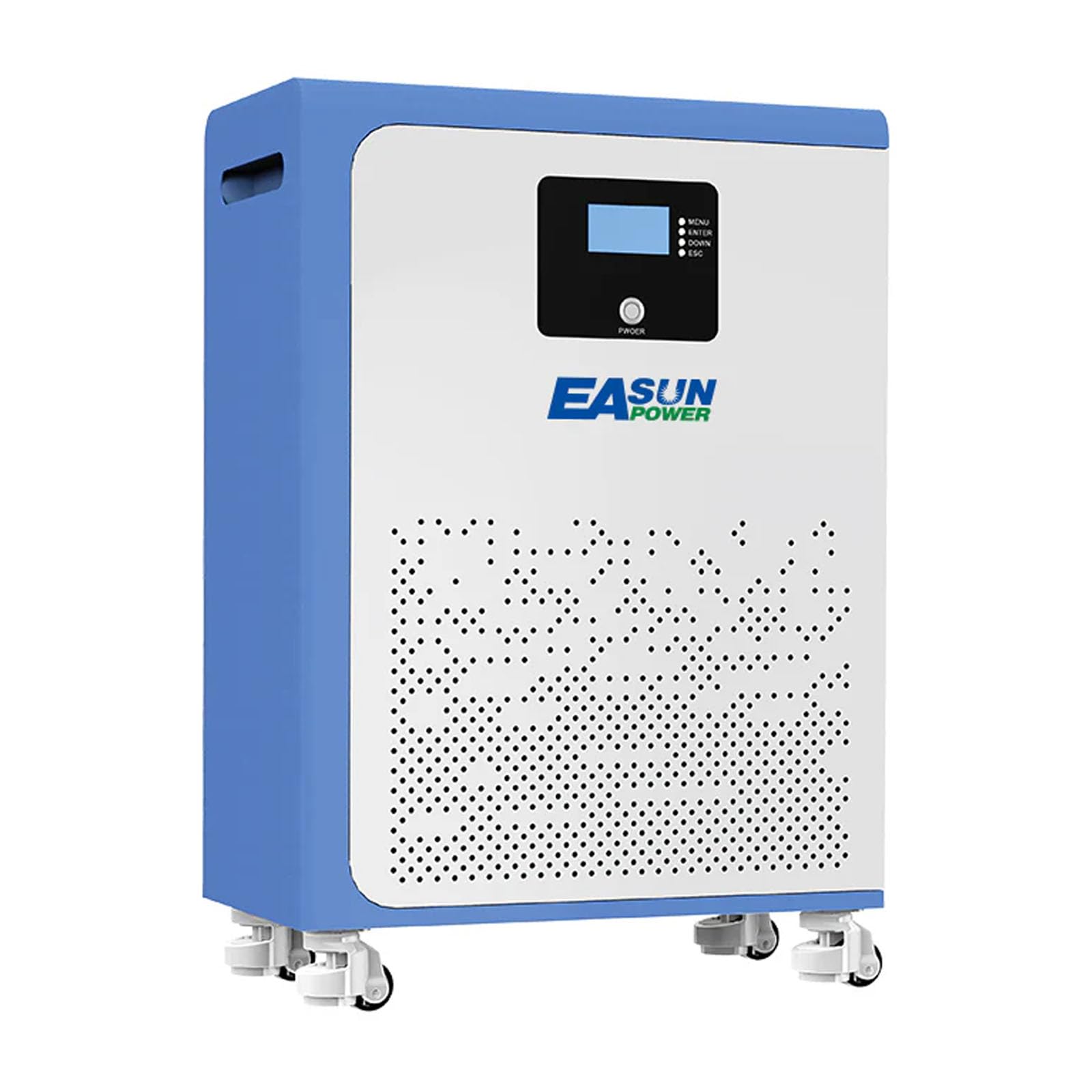 POWLAND 15kWh Batteria al Litio 48V per Fotovoltaico | 300Ah 51.2V LiFePO4 6000+ Cicli | Batteria da Pavimento con BMS di Sicurezza