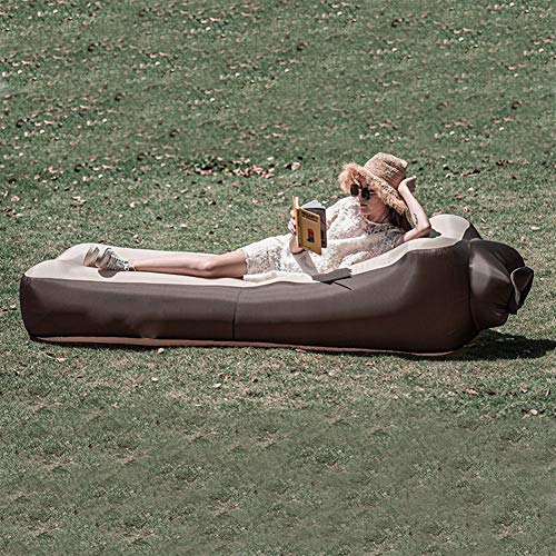 Inflatable Sofa Doble Capa Espesa el Aire Inflable al Aire Libre Sofá Cama Saco de Dormir de Bolsas de Aire Lazy Bolsa de Playa Sofá Laybag Comfort (Color : Blue)